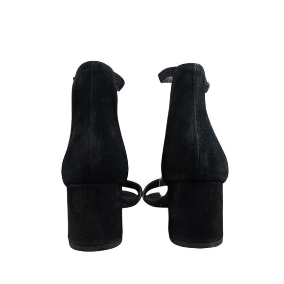 Steve Madden Shoes Womens 8 Sandal Dressy Block Heel Leather Black Ankle Strap - Picture 5 of 13